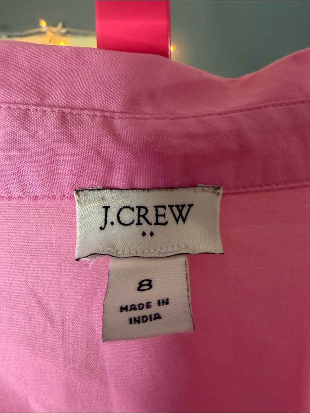 J.Crew Pink Sleeveless Midi Dress Size 8 Cotton Fit & Flare Collared Dress - Picture 3 of 5